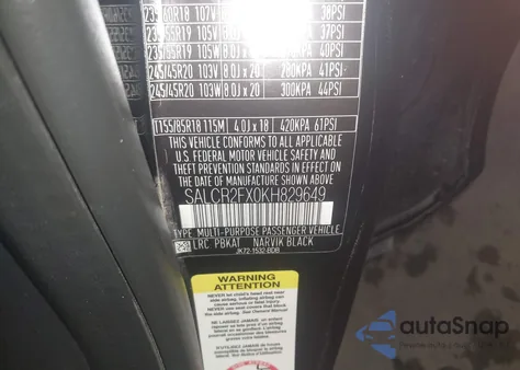 2019 Land Rover Discovery Sport Hse/Landmark Edition z USA, uszkodzony, nr VIN SALCR2FX0KH829649